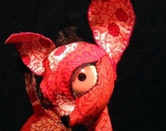 Custom Soft Sculpture Chihuahua Flaming Chihuahuas of the Apocalypse