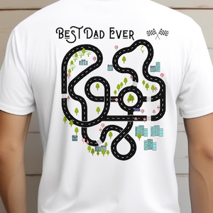 父の日「最高のお父さん」Tシャツ、カートラックデザイン、リラックスマッサージTシャツ、ギルダンシャツ、お父さんへのギフト、お父様の誕生日プレゼント