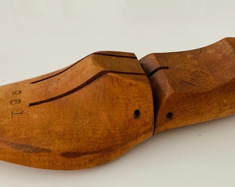 Vintage Wooden Shoe Form Cobbler Natural Farmhouse Decor