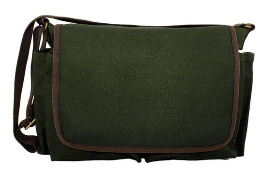 monogrammed laptop messenger bag