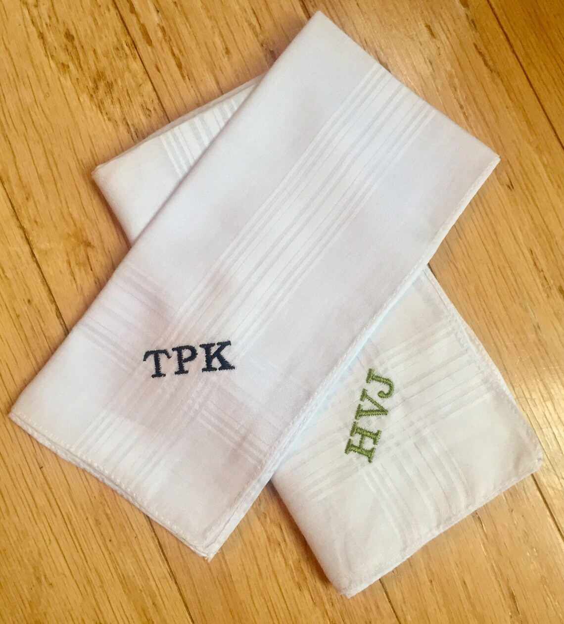 Monogrammed Handkerchief Set of 3 Cotton Handkerchiefs Etsy