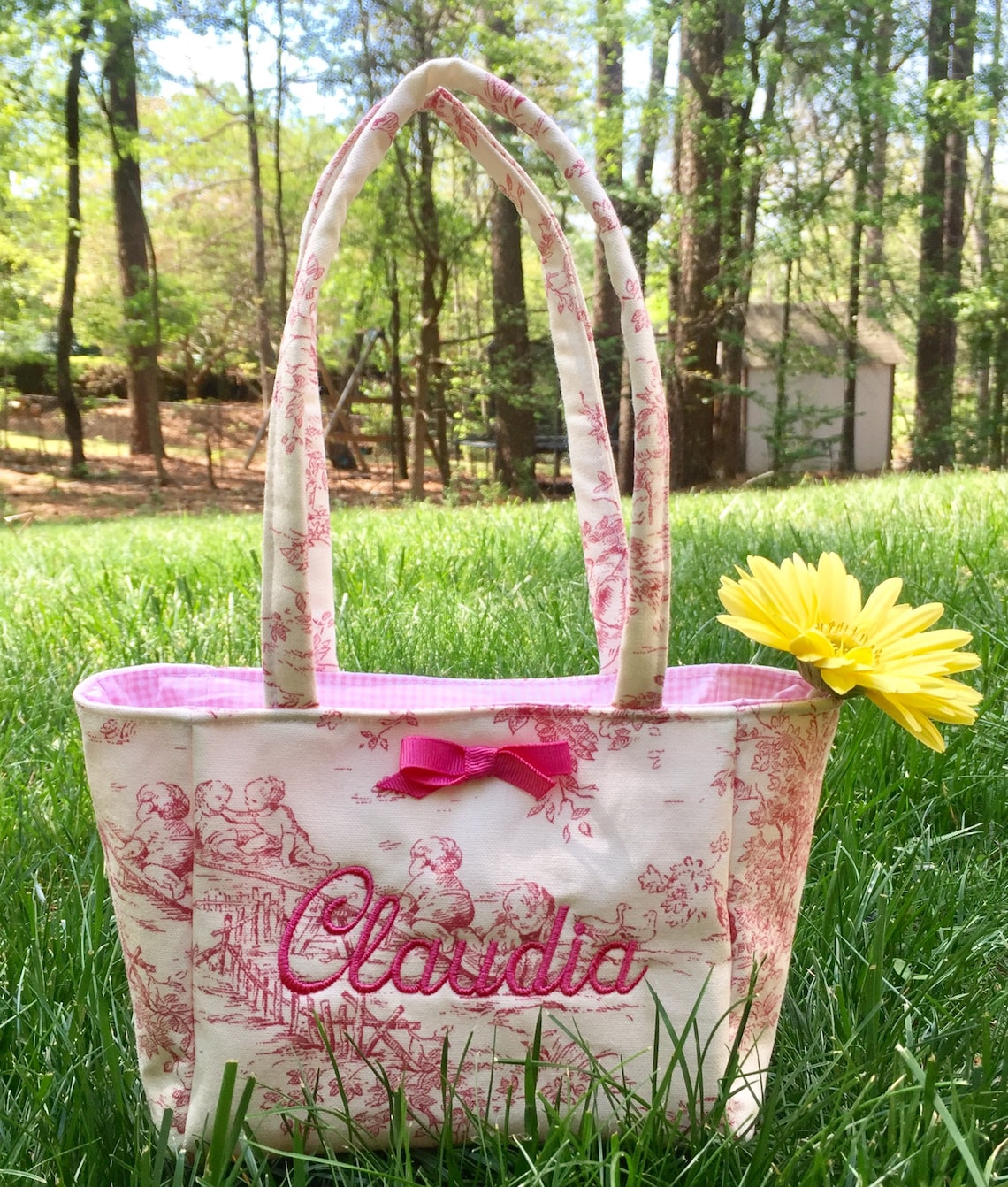 Monogrammed Toile Purse French Toile Purse Purse for Girls Etsy