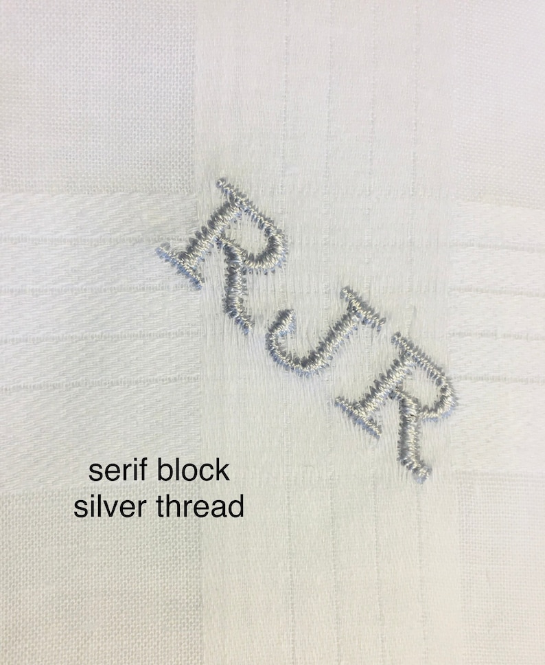 Monogrammed Handkerchief Set of 3  Cotton Handkerchiefs  image 1