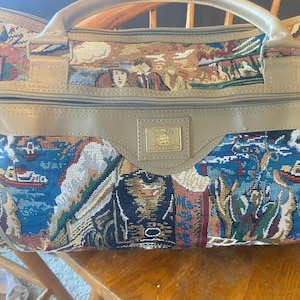 Vintage Pioneer Express Tapestry Travel Bag – Scenic Weekender Duffle – Retro Boho Luggage