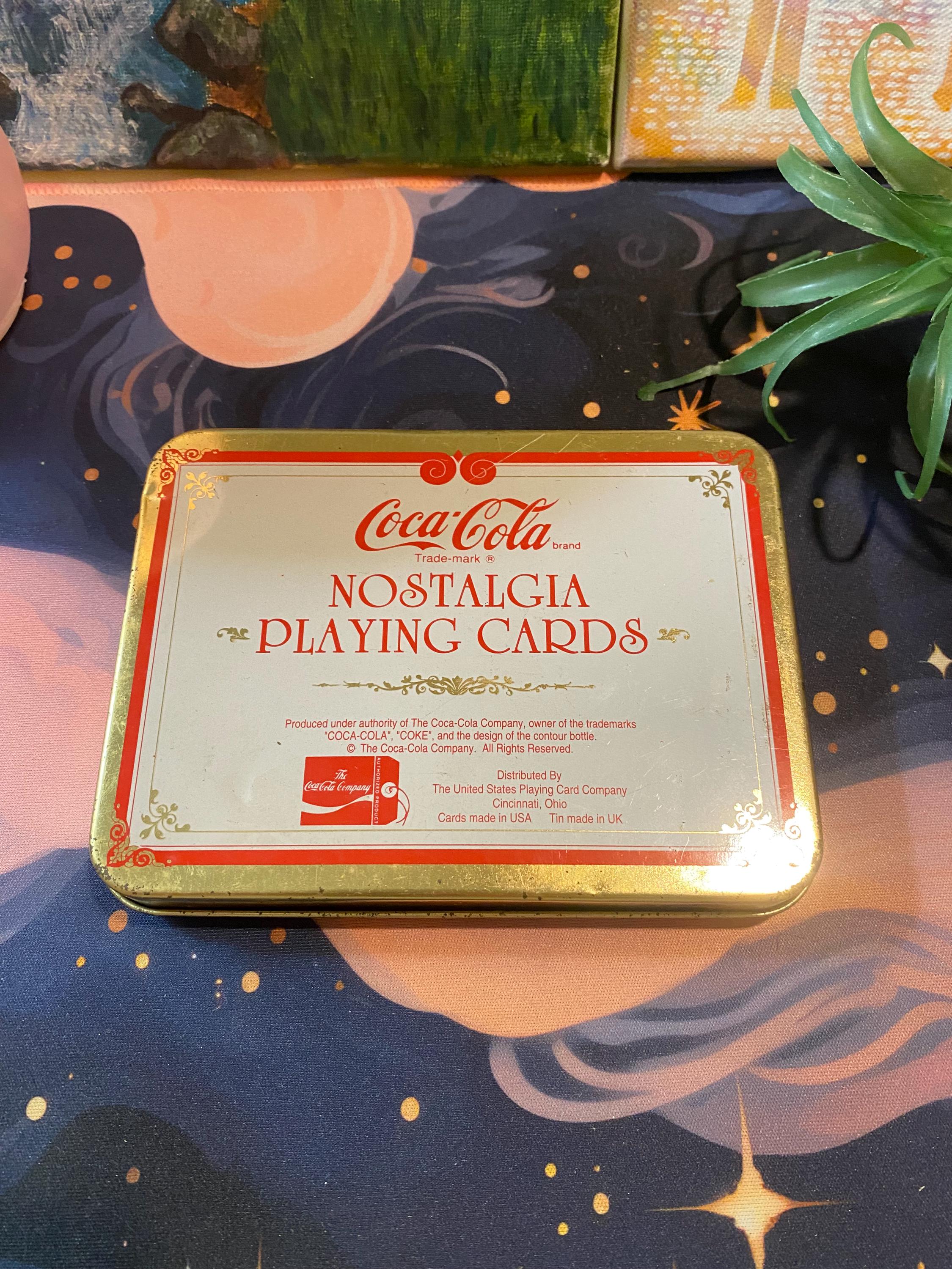 Vintage Santa Claus Coca-cola Playing Cards Tin – Holiday