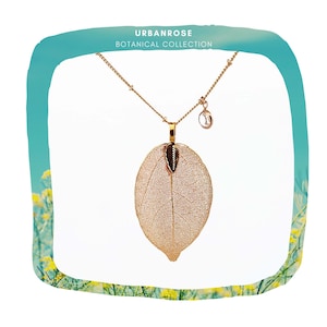 Leaf Necklace, Natural Leaf Pendant, Swarovski Leaf Pendant, Real Leaf Pendant, Gold Leaf Jewelry, Fall Leaves, GOLD Leaf Pendant