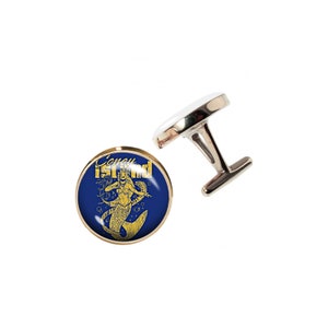 Photo Cufflinks, Custom Cufflinks, Art Cufflinks, Picture Cufflinks, Handmade Cufflinks, Bronze Cufflinks, Photo Art Cuff Links CONEY ISLAND