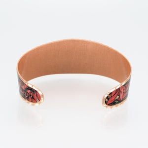 Alphonse Mucha Copper Cuff Bracelet: Ruby Art Nouveau Jewelry image 5