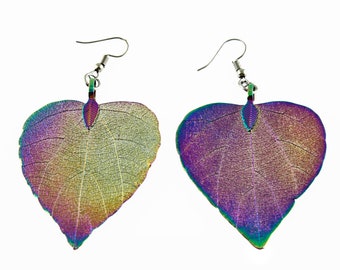 Handmade Natural Leaf Earrings Leaf Earrings Earrings Genuine Leaf Earrings Heart Leaf, Urbanrose