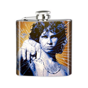 Photo Art Flask, Groomsmen Flask, Flask for Men, Graphic Hip Flask, Whiskey Flask, Novelty Flask, Stainless Steel Hip Flask, Picture Flask