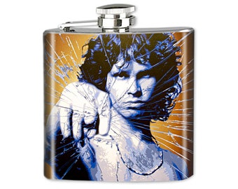 Photo Art Flask, Groomsmen Flask, Flask for Men, Graphic Hip Flask, Whiskey Flask, Novelty Flask, Stainless Steel Hip Flask, Picture Flask