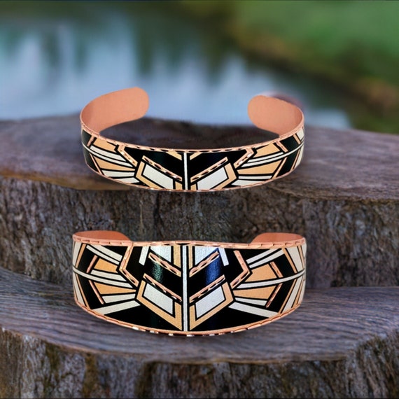 Art deco cuff best sale bracelet