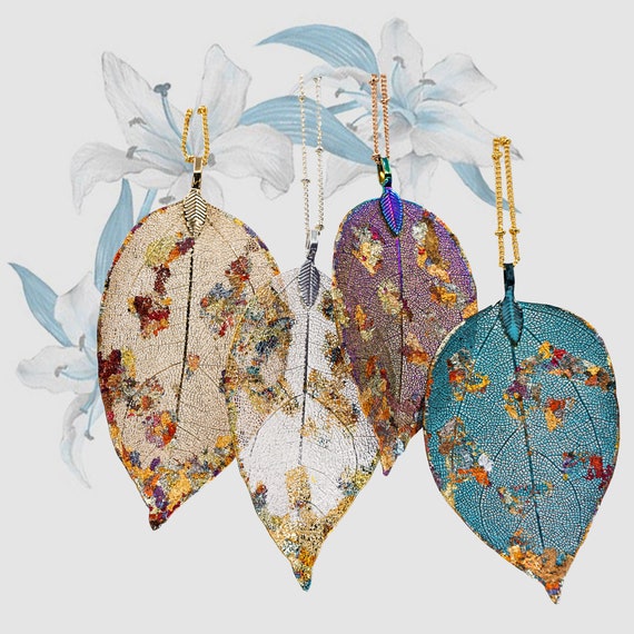 Real leaf jewelry sale
