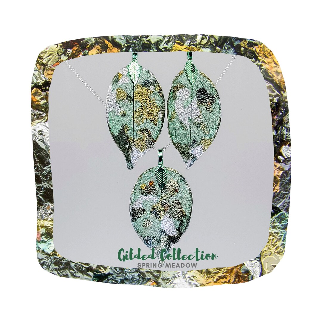 Real Leaf Earrings OR Pendant, SPRING MEADOW Natural Leaf Leaves, Genuine Leaf Earrings, Natural