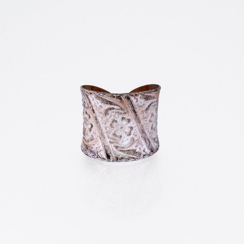Copper Ring, Rustic Patina Ring, Copper Patina Ring, Artisan Patina Jewelry, WHITE Patina COPPER Ring, BoHo Patina Ring, Patina Jewelry image 3