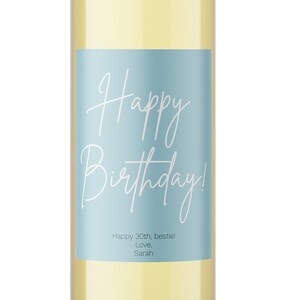 Editable Wine Labels, Personalized Birthday Wine Bottle Labels Template, Digital Birthday Gift, Wine Birthday Gift for Friend