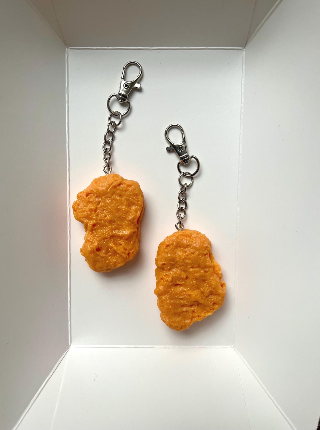Nugget Key Chain Realistic Nugget Keychain: Miniature Grocery Bag Charm | Fake Food - Etsy