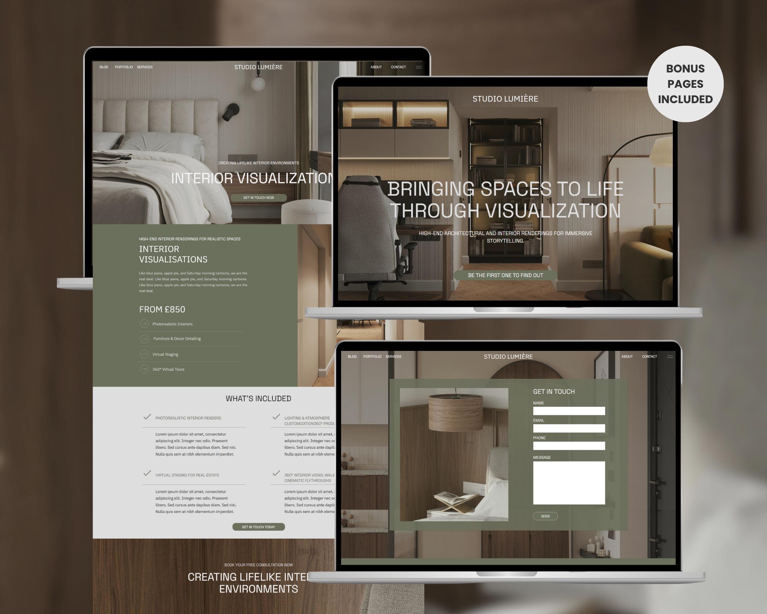 Luxury Showit Website Template for Interior Designers & Architect ...