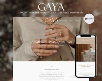 Showit Jewelry Website Template: Modern Design for Artisans