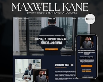 Bold Showit Website Template, Business & Life Coaches, Lifestyle