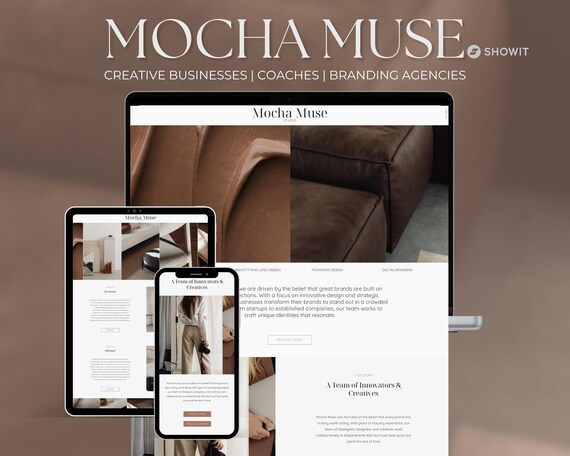 Showit Website Template: Minimalist Portfolio for Creative Business