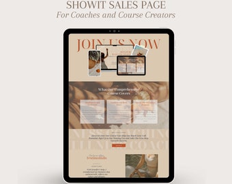 Showit Coach Website Template: Elegant Sales Page Design