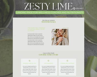 Showit Nutritionist Sales Page: Wellness Coach Website Template