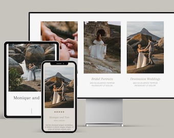 Canva Hochzeitsfotograf Website Template: Portfolio Design