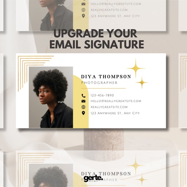 Email Signature Template For Canva - Blog Email Design - Gmail Email Signature - Editable Email Signature - Email Signature Logo - Creative