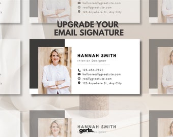 Canva Email Signature Template: Minimalist Blog Design (Digital Download)