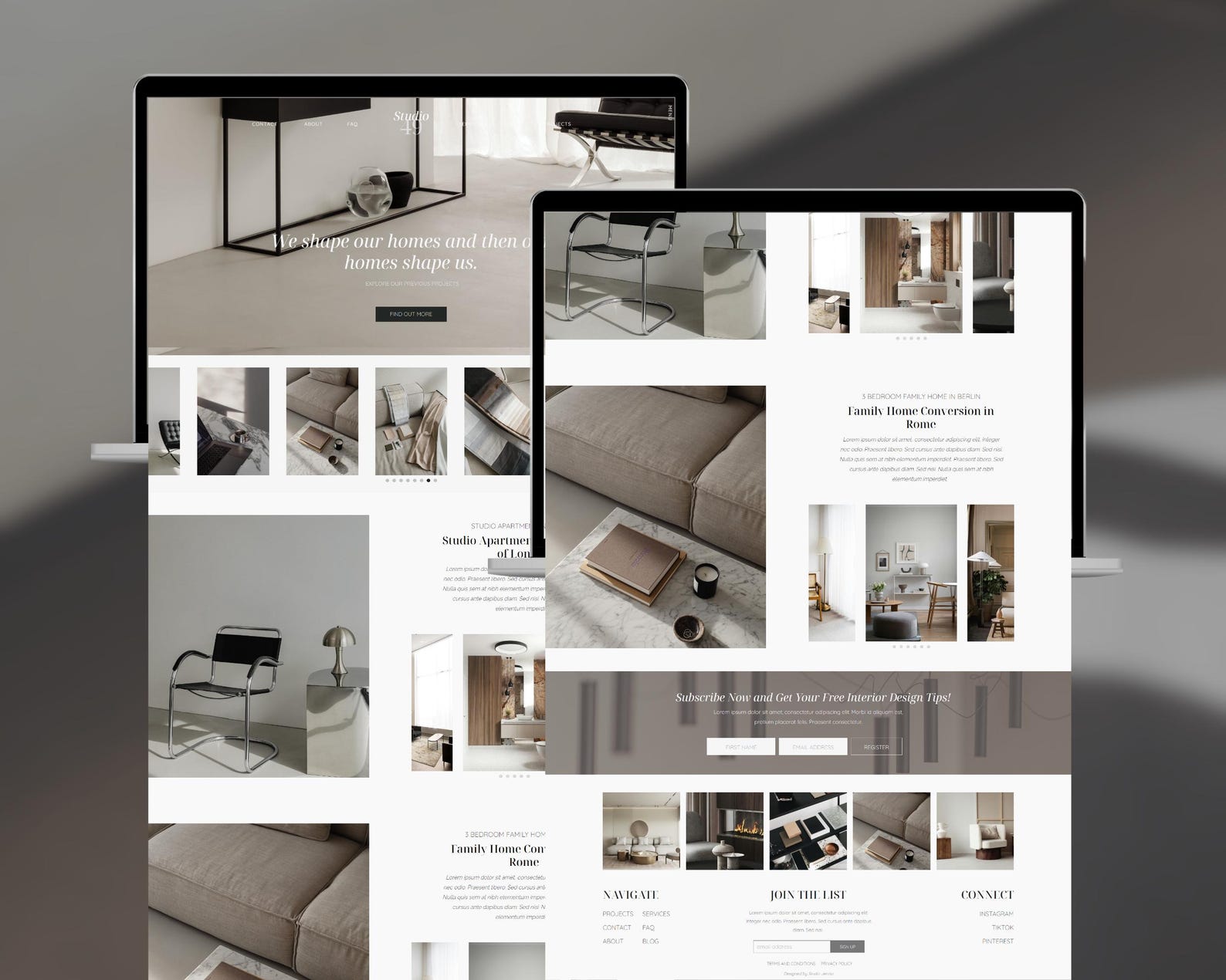 Modern Interior Design Showit Website Template - Etsy