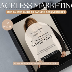 Faceless Marketing Guide Ebook: Canva Template (Digital Download)