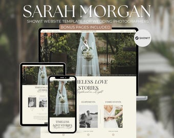 Boho Showit Website Template: Wedding Photographer Website Design