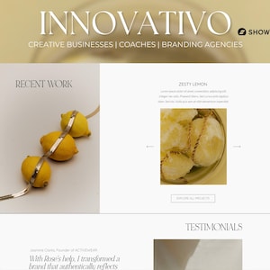 Showit Website Template for Creative Professionals – Fully Customizable Design for Creatives, Coaches, and Content Creators