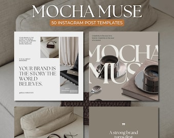 50 Canva Instagram Post Templates: Creative Branding (Digital Download)