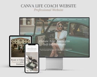 Minimalist Coach Website Template: Canva Landing Page