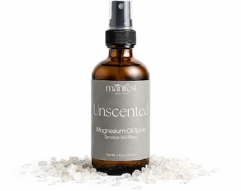 Magnesium Oil Spray Unscented, Magnesium Chloride, Promotes Sleep and Relaxation, Soothes Sore and Achy Muscles.