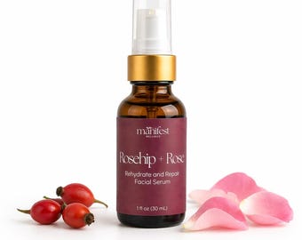 Rosehip + Rose Rehydrate & Repair Facial Serum