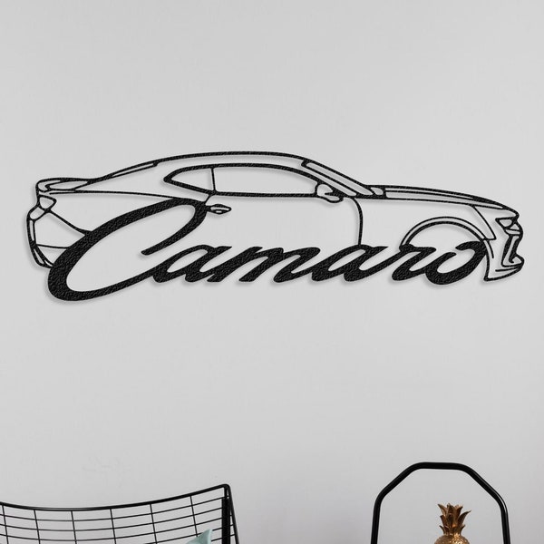 Chevrolet Camaro Metal Wall Art, Sleek Automotive Decor for Garage, Perfect Housewarming Gift for Him,Unique Garage Decor