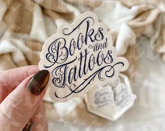 Books and Tattoos | Bookish Sticker | Kindle Sticker