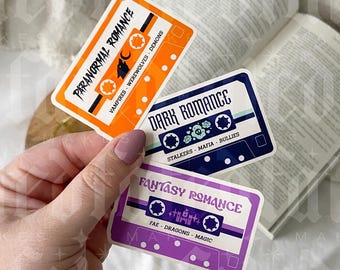 Genre Mixtapes | Fantasy Romance | Paranormal Romance | Dark Romance | Bookish Sticker | Kindle Sticker
