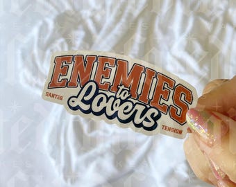 Enemies to Lovers Collegiate Sports | Romance | Kindle Sticker | Bookish | Sticker