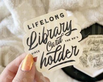 Library Card Holder | Vintage Sticker | Millenial | Bookish Sticker | Kindle Sticker
