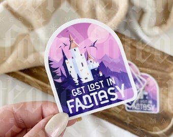 Get Lost In Fantasy | Bookish Sticker | Kindle Sticker