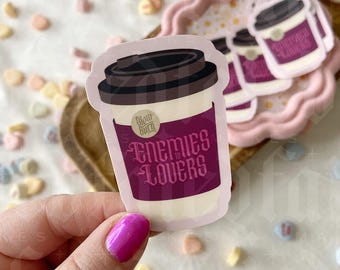 Enemies to Lovers Coffee | Romance Sticker | Bookish Sticker | Kindle Sticker