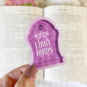 en attente de mes prises Libby | Sticker bibliothèque | Sticker livresques | Sticker Kindle