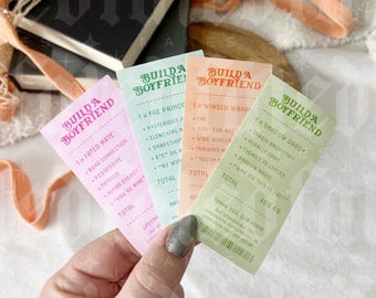 Book Boyfriend Receipts | Bookish Sticker | Romance | Fantasy Romance | Kindle Sticker | Shadow Daddy | Fae Prince