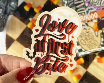 Love at First Bite - Dark Romance Version | Romantasy | Paranormal Romance | Bookish Sticker | Kindle Sticker