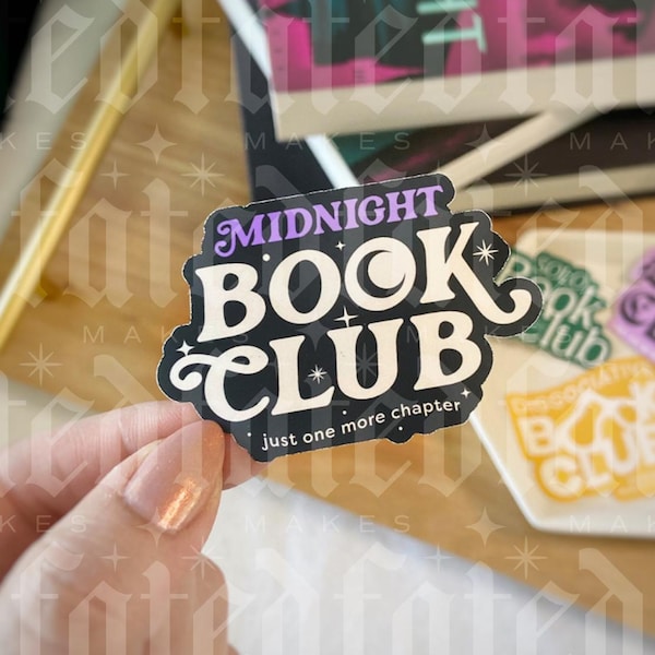 Midnight Book Club | Late Night Book Club | Just One More Chapter | Bookish Sticker | Kindle Sticker
