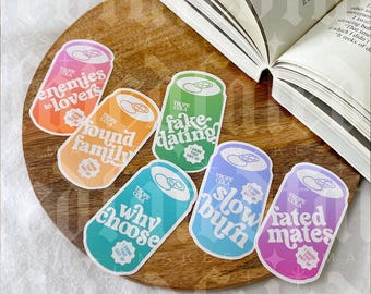 Trope Cola | Bookish Sticker | Kindle Sticker | Fated Mates | Enemies to Lovers | Fake Dating | Slow Burn | Why Choose | Found Family